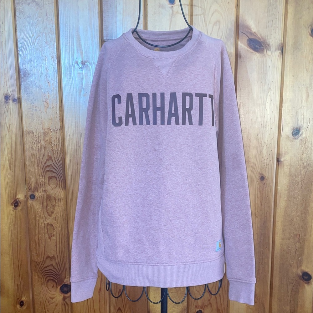 Carhartt dusty rose crewneck Sweatshirt pullover sweatshirt relaxed fit small